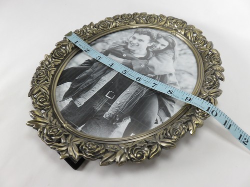 Photo Frame 'ANTIQUE BRASS' Floral Design 8 x 10 by Crown Court. New in Open Box - Picture 17 of 24