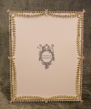 Olivia Riegel Crystal  Pearl "Gold Kensington" 8x10 Photo Frame New in Box