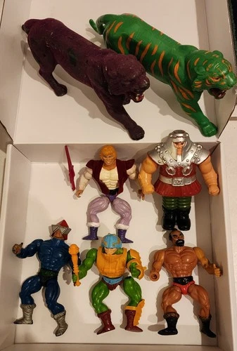 Vintage Motu Masters Of The Universe lot 5 figures battlecat panthor prince adam