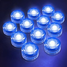 HL Submersible LED Lights,Blue Mini LED Tea Light,150 Hour Runtime Waterpro...