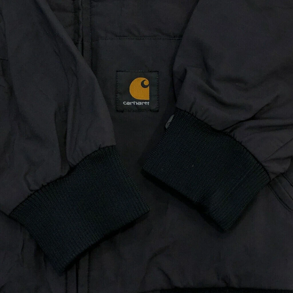 VETEMENTS Carhartt Heli Giacca Nylon Felpa con Cappuccio Nero Uomo M Usatoliamento Abbig