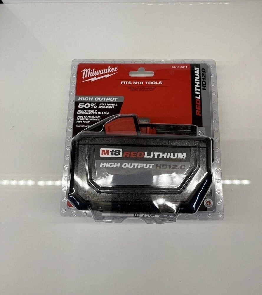 New Milwaukee 48-11-1812 M18 REDLITHIUM HIGH OUTPUT HD 12&period;0 Battery Power Tool