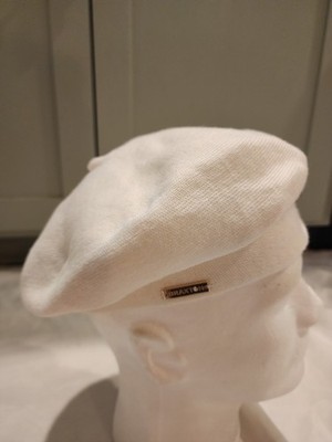 Braxton White Beret Wool/Angora Blend Womens Soft Beret Cap Hat
