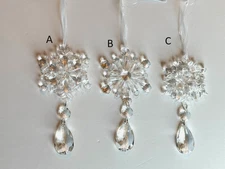 Ganz Crystal Expressions Snowflake Acrylic Ornament w/Pendant Pick 1 Design