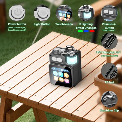 Mini Bluetooth Speaker, Smart Wireless Portable Speaker with Touchscreen, Lou... - Picture 4 of 7