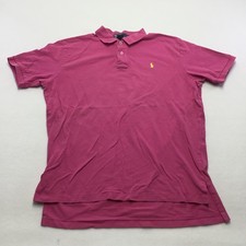 Polo By Ralph Lauren Polo Shirt Mens Large Pink Cotton Pique Short Sleeve Casual