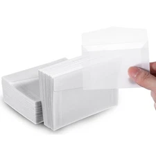 100Pcs Glassine Envelopes, 3.9×2.7 Inches Mini Lotto Ticket Holders, Transpar...