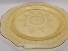 Vintage Federal Patrician/Spode Depression Amber Cake Plate 11"