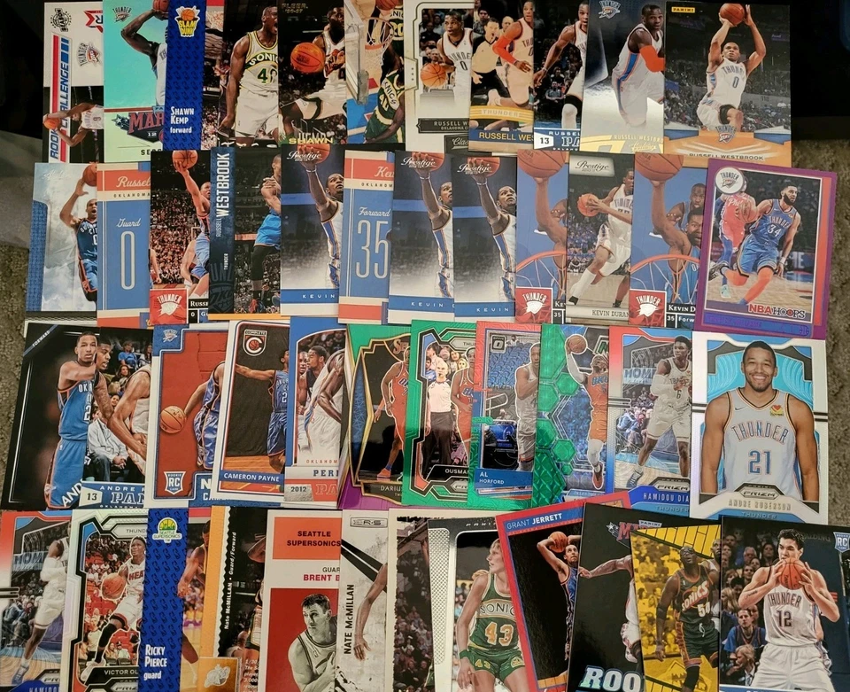Huge OKC Thunder (122) Basketball Card Lot Rare! Shai, Kevin Durant, Westbrook - Image 2 of 4