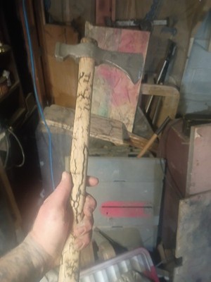 Fractal Burned Crkt Hatchet