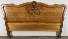 Headboard Vintage French Louis XVI Oak Carved  Double Bed Headboard LOT 4750