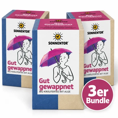 3x Sonnentor Gut gewappnet Tee Bio Kräutertee Echinacea Thymian 18 Teebeutel 27g - Bild 1 von 4