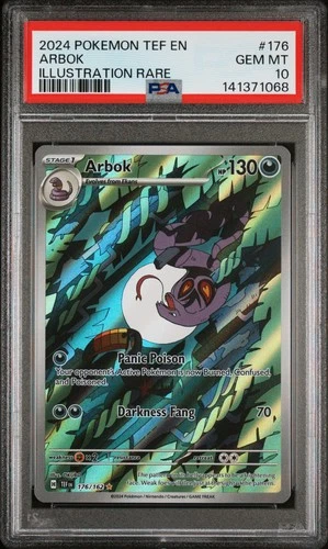 PSA 10 Arbok Illustration Rare 176/162 Temporal Forces Pokemon