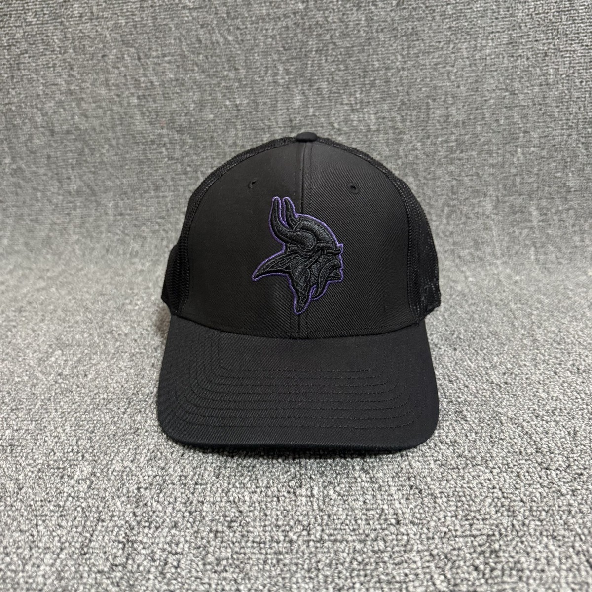 '47 Brand Minnesota Vikings Trucker Snapback Black Mesh Back Hat Retro