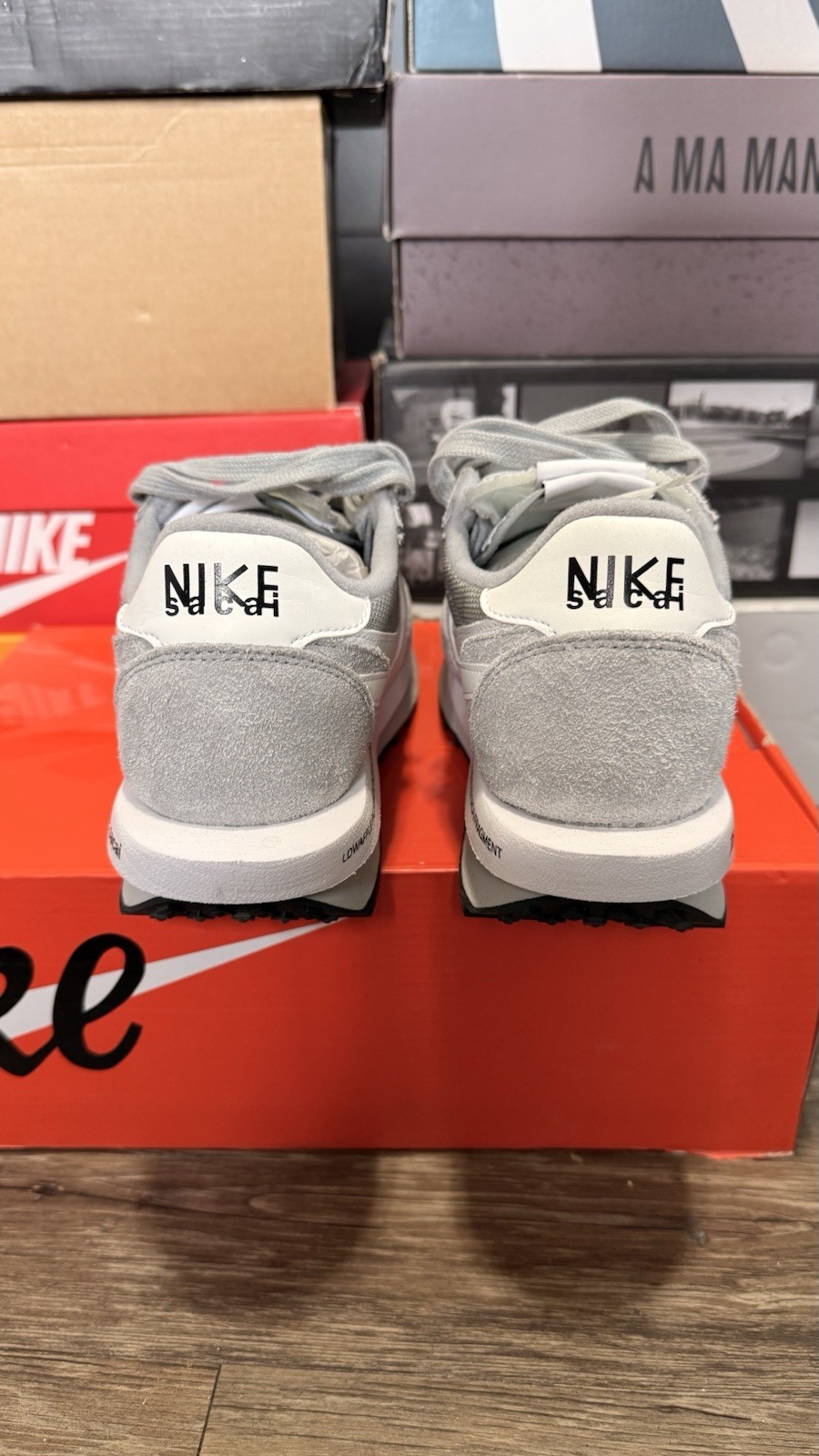 Fragment Design x Sacai x Nike LD Waffle grigio fumo chiaro taglia 8 DH2684 001