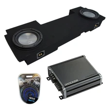 2002-2013 Chevy Silverado HD Crew Truck Harmony A102 Dual 10" Sub Box & CXA800.1