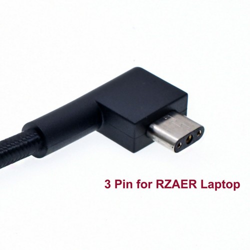 DC 7.4*5.0mm Female to 3Pin Laptop Power Cable Plug Adapter for Razer D - Afbeelding 10 van 15
