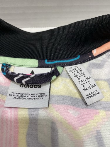 Adidas Superstar SST geometrische Trainingsjacke abgeschnittene Streifen Jr Mädchen Große 13-14 - Bild 7 von 8