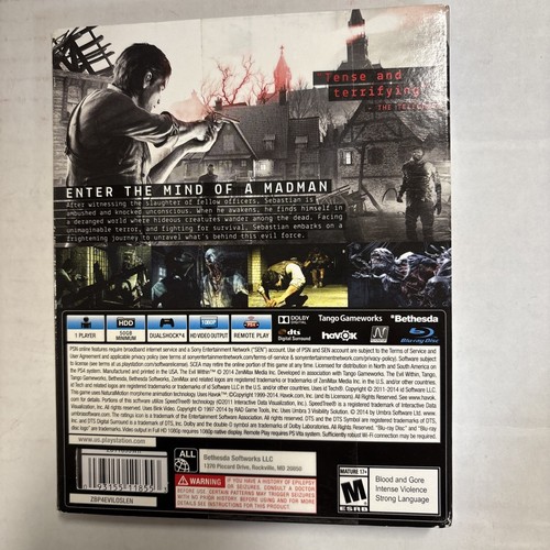 The Evil Within PlayStation 4 PS4 CIB con funda holográfica *Disco excelente* - Imagen 2 de 4