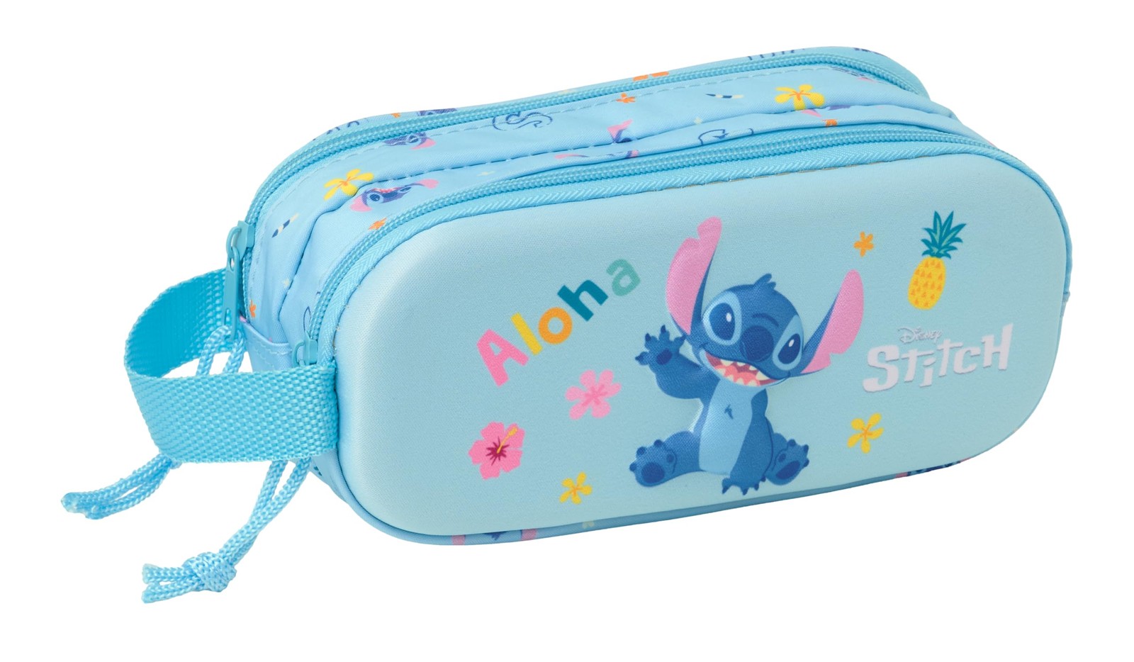 Stitch 3D - Portatodo Doble 3D, Estuche Infantil, Estuche Niño, Ideal para Niños