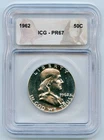 1962 Proof Franklin Silver Half Dollar 50c ICG PR67 - 2 Available