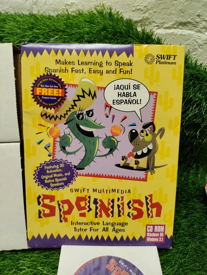 Swift Multimedia Spanish (Win 3.1/95 CD-Rom, Big Box, 1996)  - Image 2 of 4