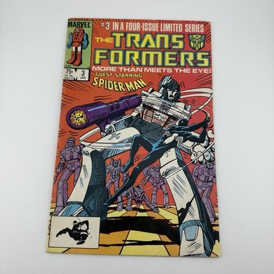 1985 Transformers #3 Newsstand Spider-Man App Marvel Comics Limited Series