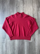 Vintage JONES New York Acrylic/Wool Red Sweater Size Large