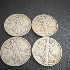 Liberty Walking Half Dollar 50C 90% Silver Lot of 4 1940/1941-S