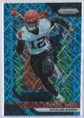 2018 Panini Prizm Blue Laser Denzel Ward Rookie Cleveland Browns #241