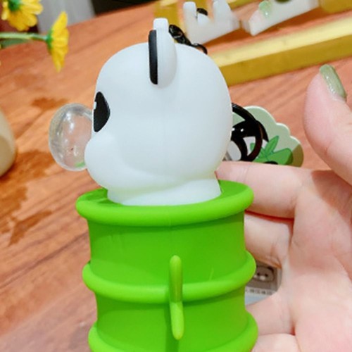 Creative Cartoon Panda Keychain Funny Panda Bamboo Pendant Gift - Picture 7 of 8