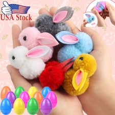 12Pcs Prefilled Easter Eggs Easter Eggs Fillers with Plush Toys OY