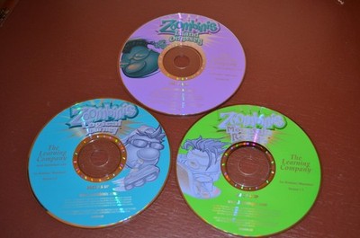 Zoombinis - Logical Journey, Mountain Rescue, Island Odyssey Trio CD ROM Set