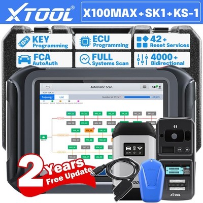 XTOOL X100MAX KS1 SK1 Car key Programmer Set for Mercedes Toyota Diagnostic Tool