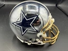 TONY DORSETT Signed 24K Gold Chrome COWBOYS Mini Helmet COA