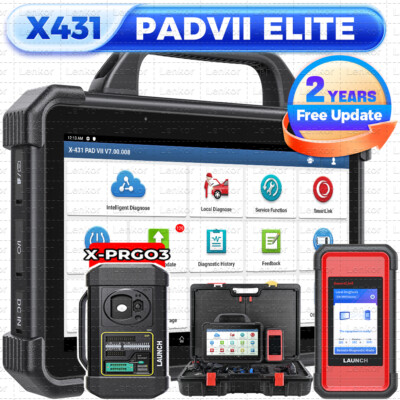 2025 LAUNCH X431 PAD VII TPMS Diagnostic Scanner J2534 Programming Key Coding