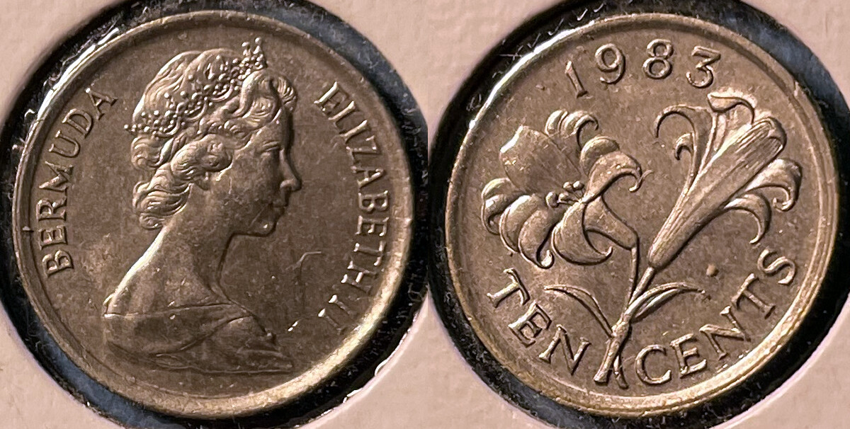 Bermuda 1983 10 Cents - Elizabeth II KM-17 Copper-nickel UNC #92