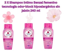   3 X Shampoo Íntimo Odor Block Wash 240 Ml