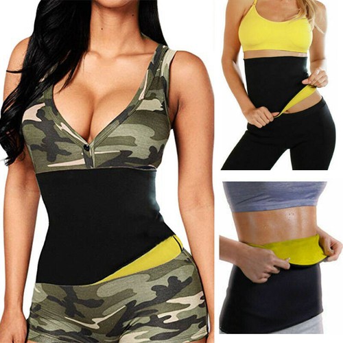 Women Waist Trainer Cincher Sauna Sweat Belt Gym Body Shaper Fat Burn Shapewear - Picture 21 of 25