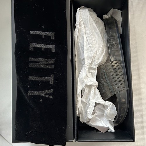 NIB Puma Fenty By Rihanna Black Jelly Slide Sandals Size EUR 38/7.5 - Picture 4 of 7