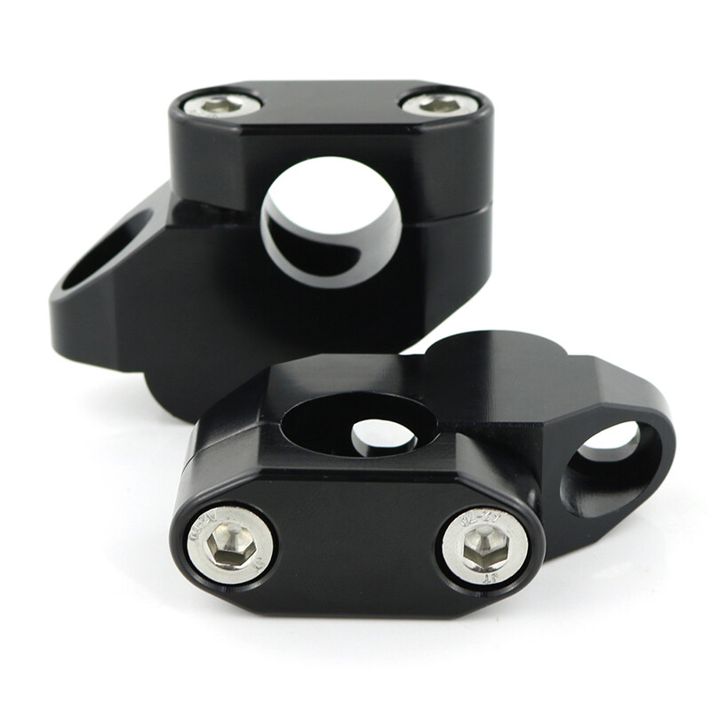 22mm 7/8" Offset Handlebar Mount Clamps Risers Fit For Moto Guzzi V7