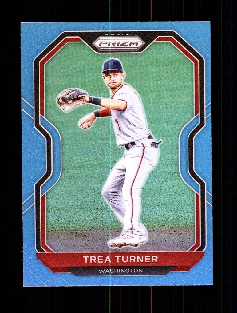 2021 PRIZM #24 TREA TURNER CAROLINA BLUE PRIZM - WASHINGTON NATIONALS