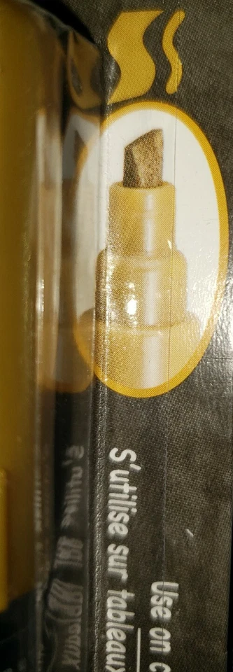  Marcador de tiza Bistro punta de cincel dorado  Foto 3 de 4