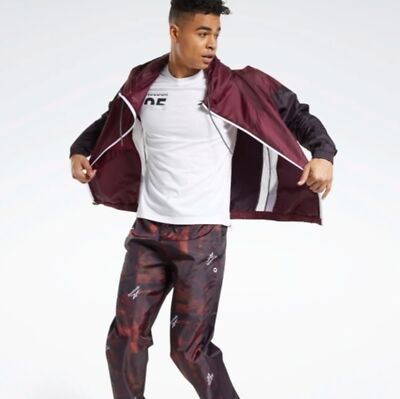NWT Reebok Men's Maroon MYT  Jacket w/ Hoodie Size 3XL THREE-PANEL HOOD
