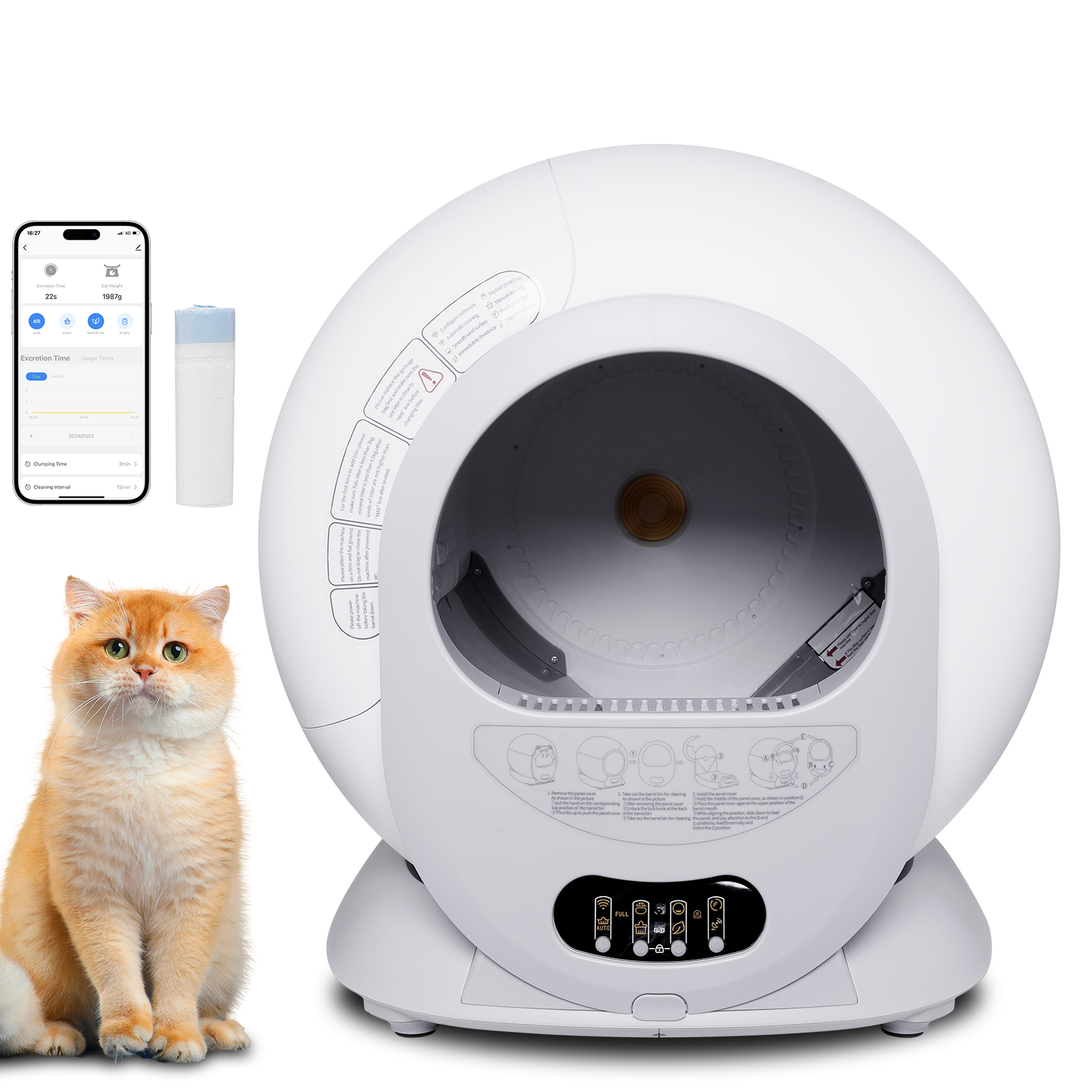 Self Cleaning Cat Litter Box ,Cat Pet Auto Clean Self-Cleaning Odor Removal NEW!