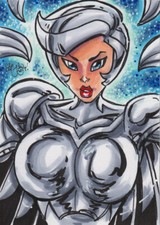 STEEL HEART SILVER HAWKS SKETCH CARD Original Art McJunkin 2026 SALE!