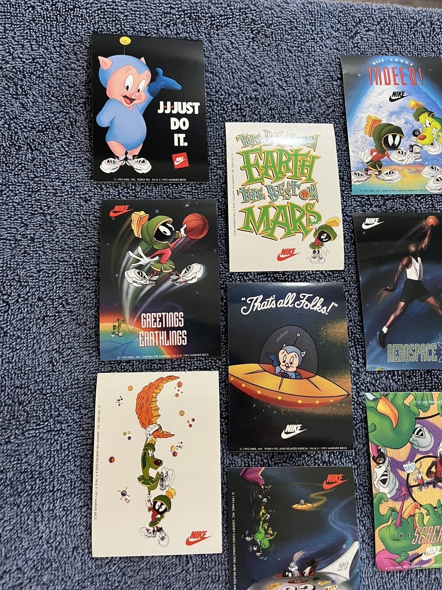 Michael Jordan 1993 Nike Space Jam 12 Sticker PROMO SET w
