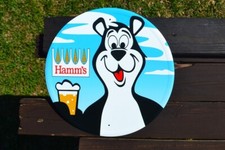 Enseigne en aluminium Hamms Brewing Co. - St. Paul, Minnesota - Ours T. H. - Bière - Étain