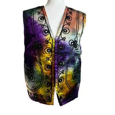Lagenlook//Witchy Purple Vest// Size Large