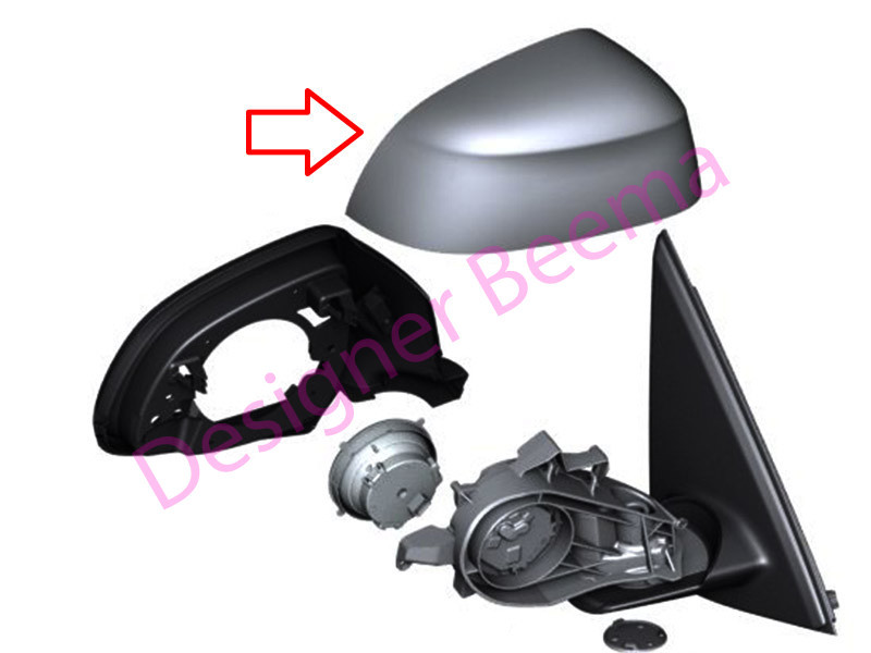 BMW X3 2015 Door Mirror Cover RH 51167365114 Alpine White for sale 